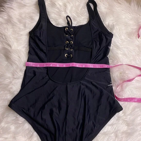 Mossimo size Medium black one piece swimsuit - Picture 9 of 12